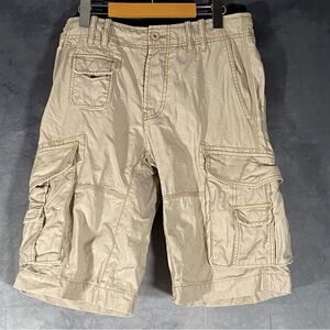 Diesel Cargo Shorts Sz 29 Tan Button Fly Drawstring Ruggedwear Gorpcore Hiking